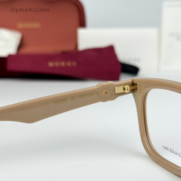 BRAND NEW Gucci GG1536O 007 Nude Women Square Eyeglasses GG 1536O - Picture 7 of 9
